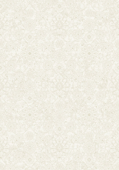 Harmony Contemporary Ivory/Beige Damask Medium Pile Rug