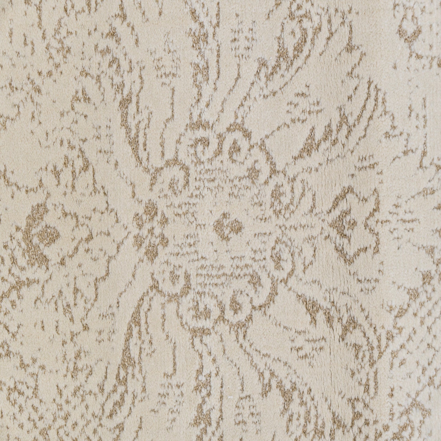 Harmony Contemporary Beige/Ivory Damask Medium Pile Rug