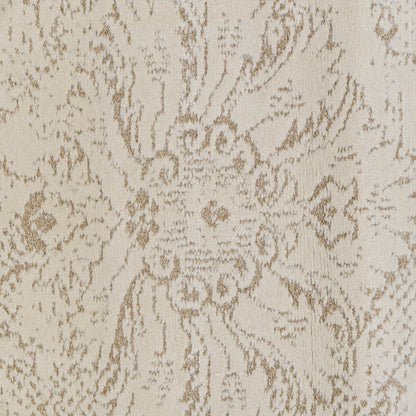 Harmony Contemporary Beige/Ivory Damask Medium Pile Rug