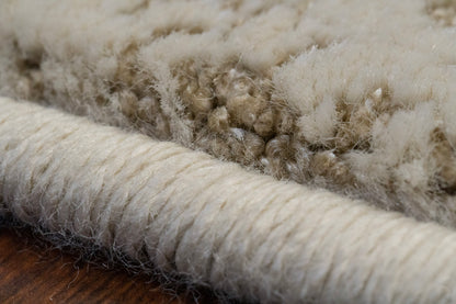 Harmony Contemporary Beige/Ivory Damask Medium Pile Rug