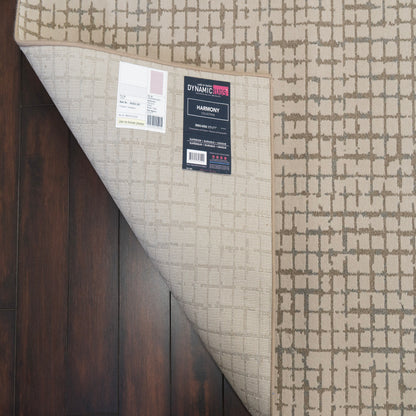 Harmony Contemporary Beige/Grey Geometric Medium Pile Rug
