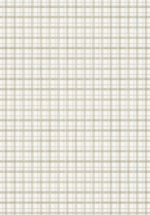 Harmony Contemporary Ivory/Beige Plaid Medium Pile Rug