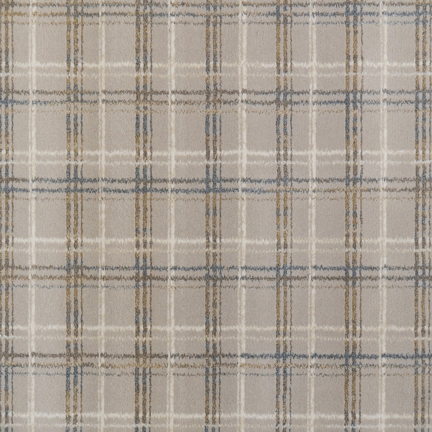 Harmony Contemporary Beige/Grey Plaid Medium Pile Rug