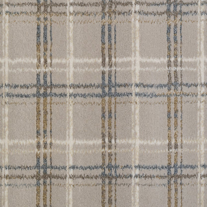 Harmony Contemporary Beige/Grey Plaid Medium Pile Rug