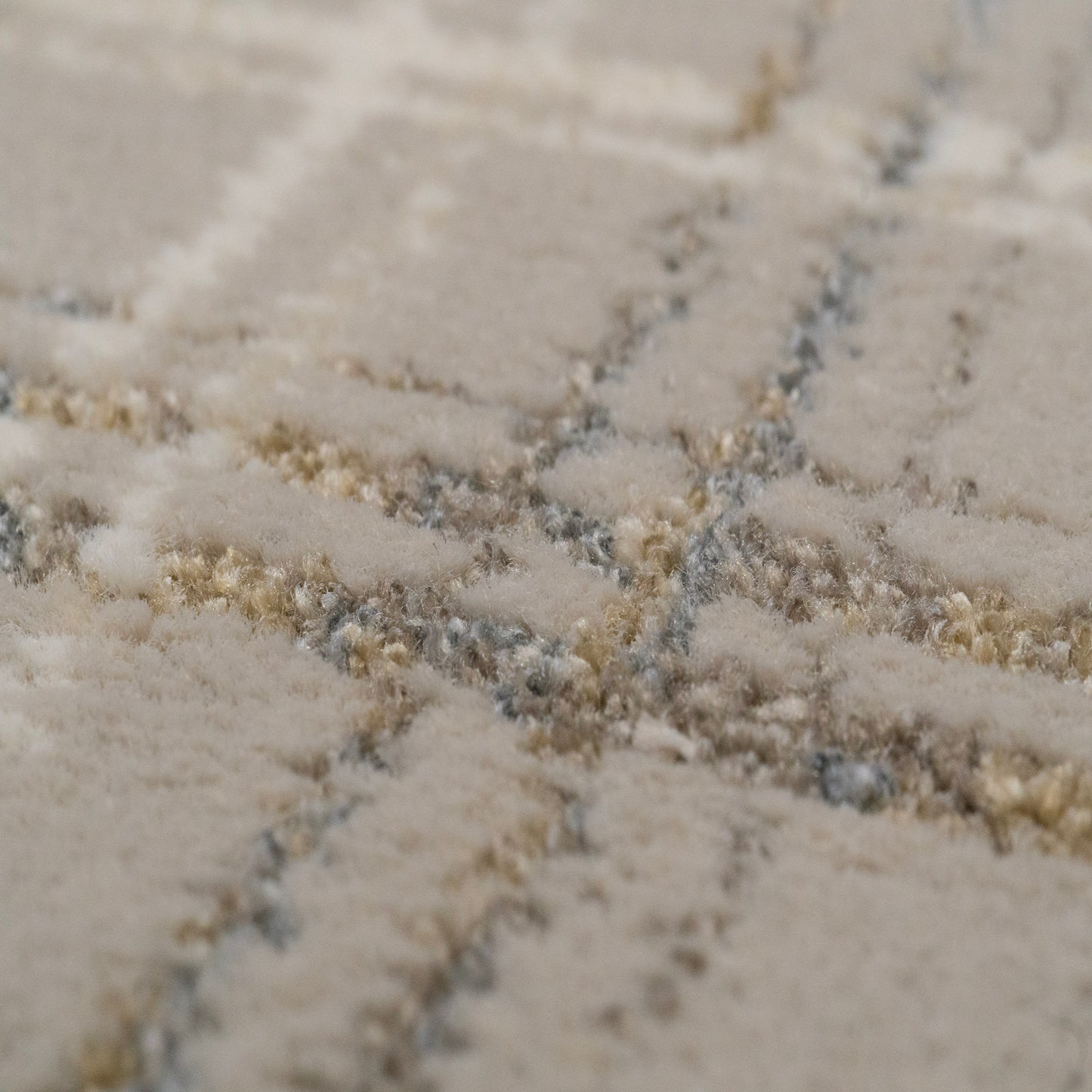 Harmony Contemporary Beige/Grey Plaid Medium Pile Rug