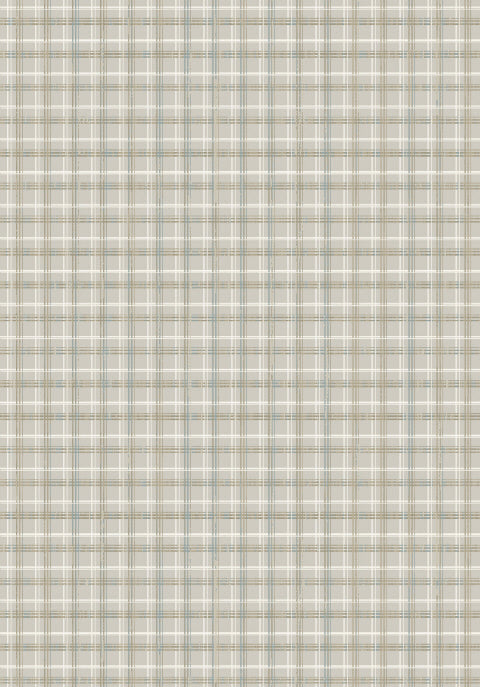 Harmony Contemporary Beige/Grey Plaid Medium Pile Rug