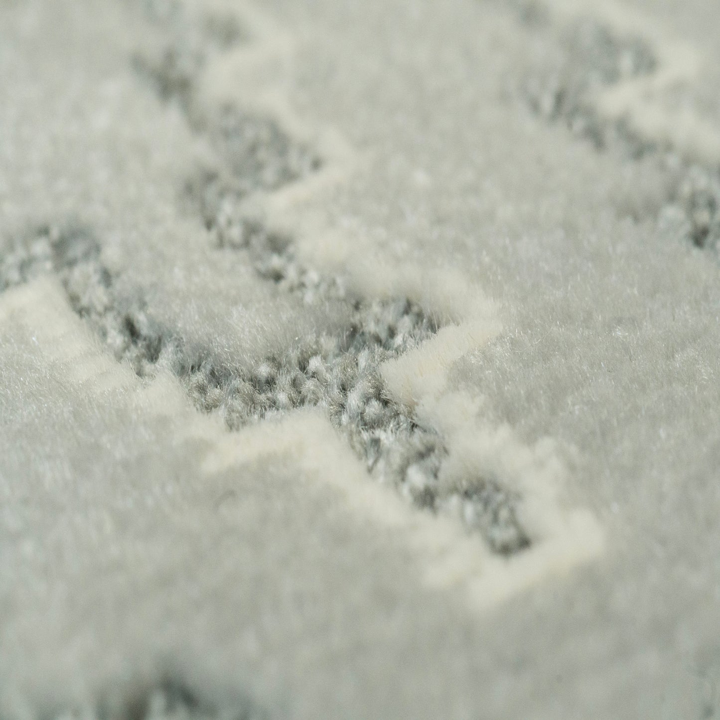 Harmony Contemporary Ivory/Blue Chevron Medium Pile Rug