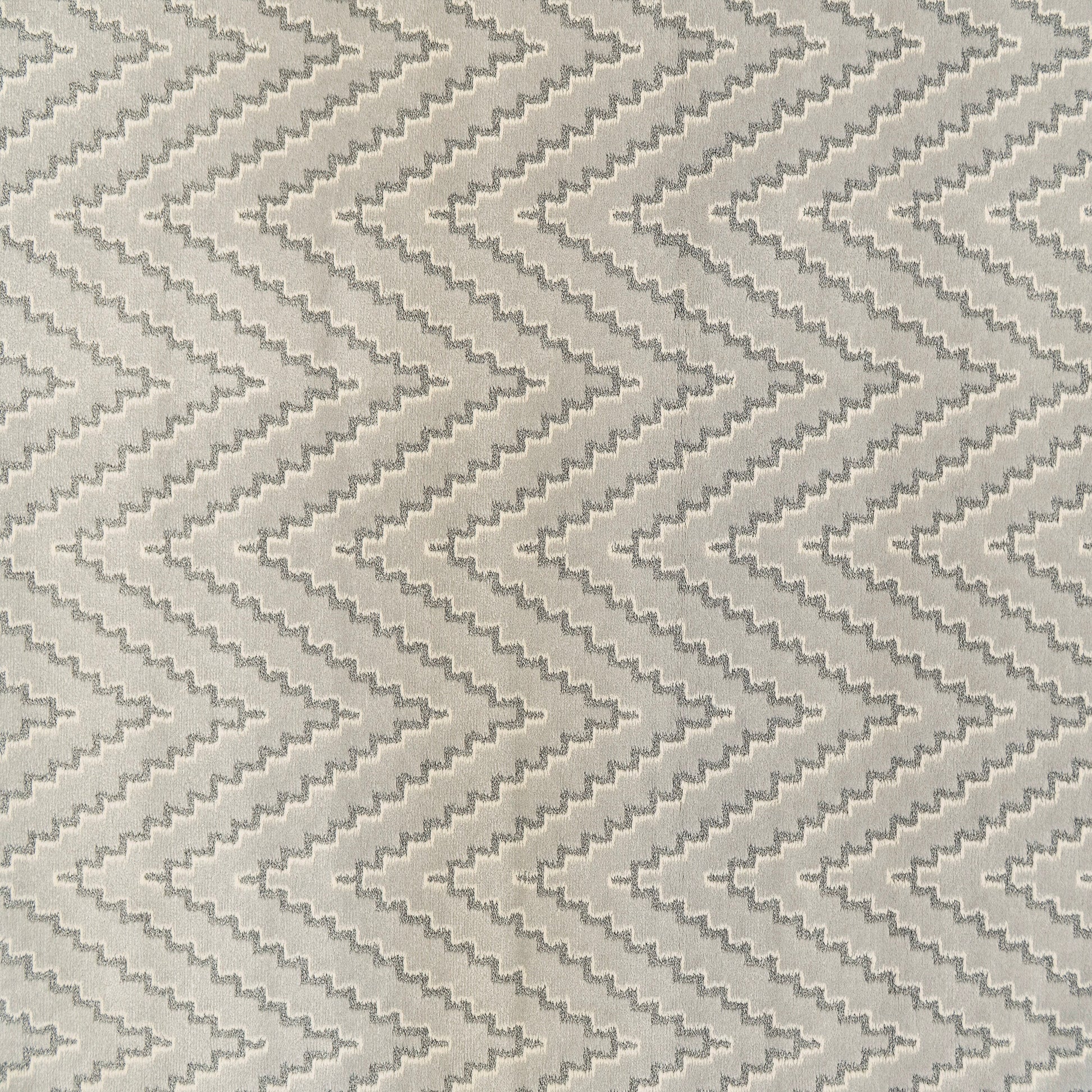 Harmony Contemporary Ivory/Blue Chevron Medium Pile Rug