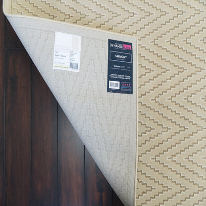 Harmony Contemporary Ivory/Grey Chevron Medium Pile Rug