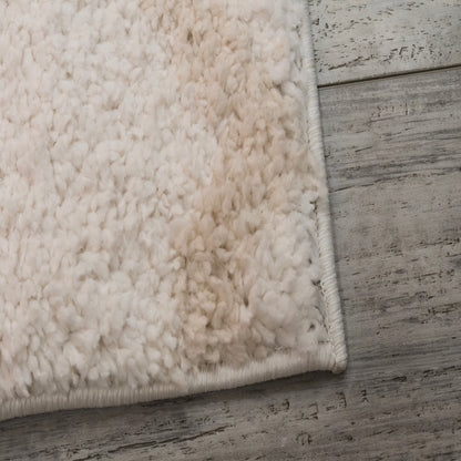 Haven Modern Ivory/Beige Geometric Shag Rug