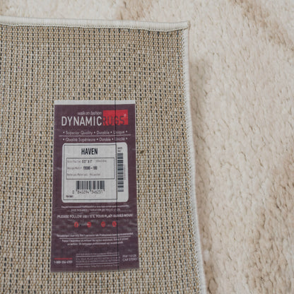 Haven Modern Ivory/Beige Geometric Shag Rug