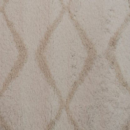 Haven Modern Ivory/Beige Geometric Shag Rug