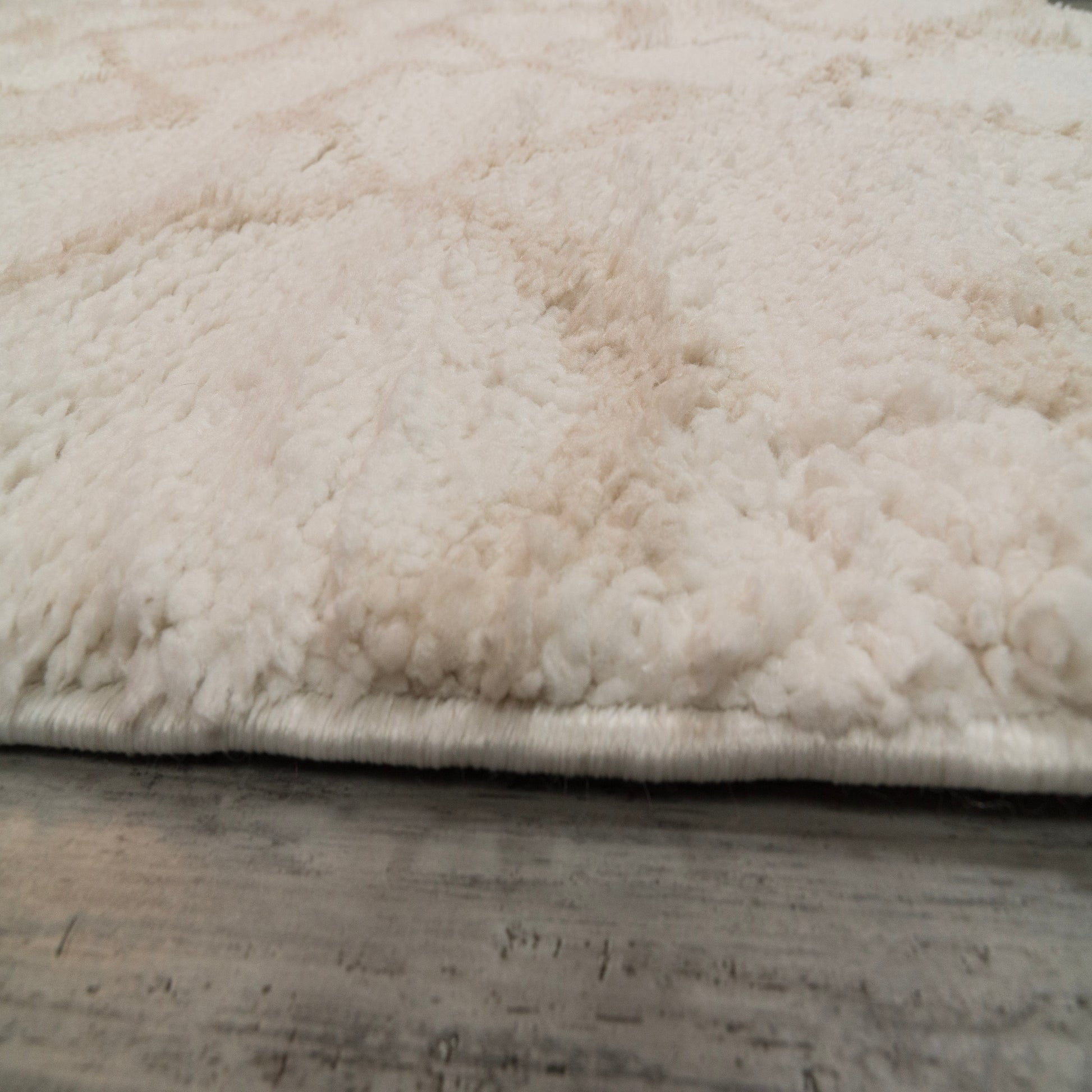 Haven Modern Ivory/Beige Geometric Shag Rug