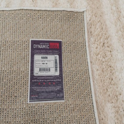 Haven Modern Ivory/Beige Geometric Shag Rug