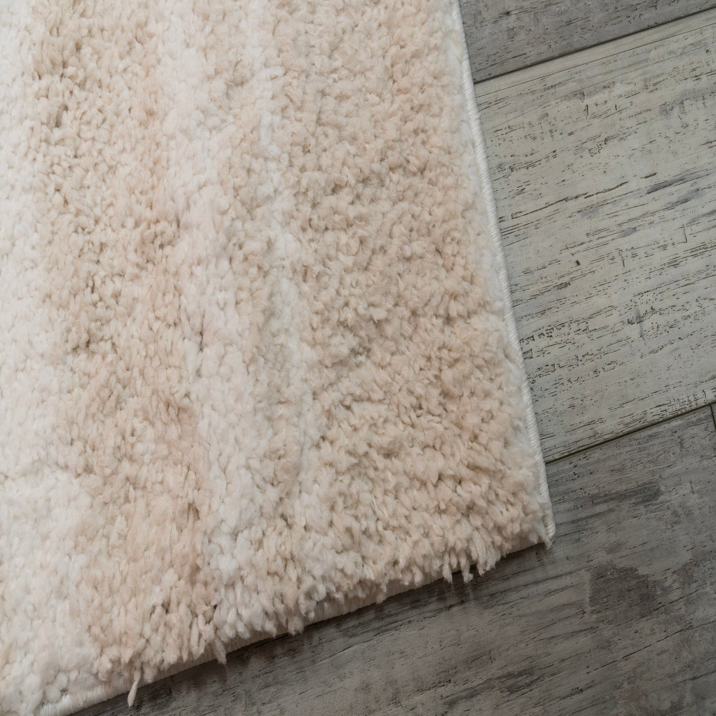 Haven Modern Ivory/Beige Geometric Shag Rug