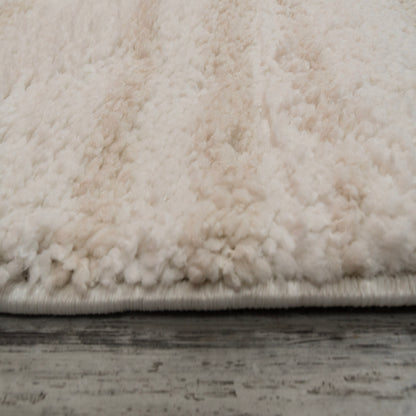 Haven Modern Ivory/Beige Geometric Shag Rug