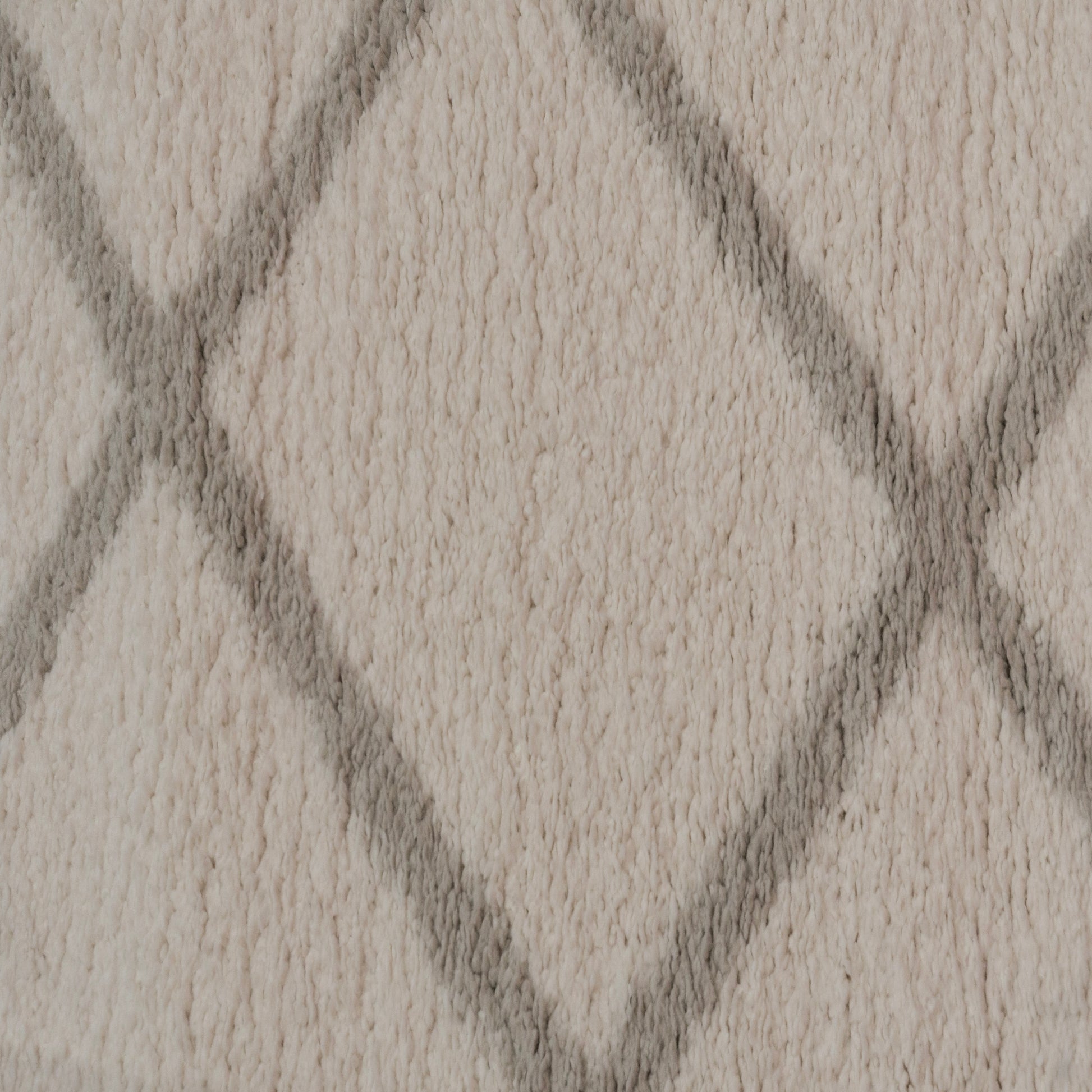 Haven Modern Ivory/Grey Geometric Shag Rug