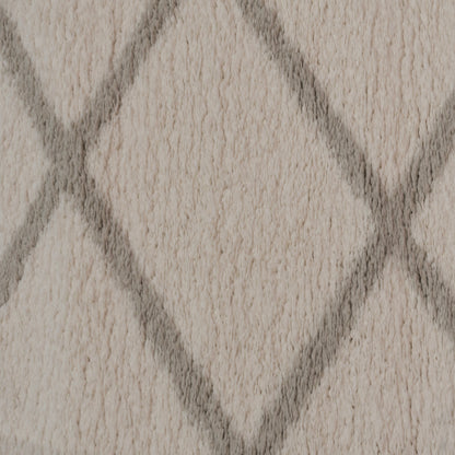 Haven Modern Ivory/Grey Geometric Shag Rug