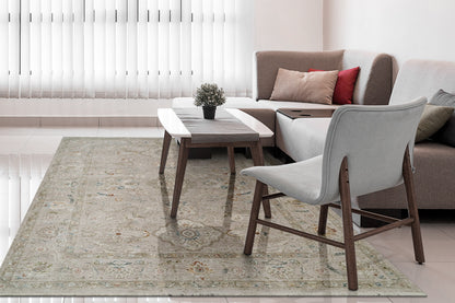 Hudson Traditional Beige Oriental High-Low Rug
