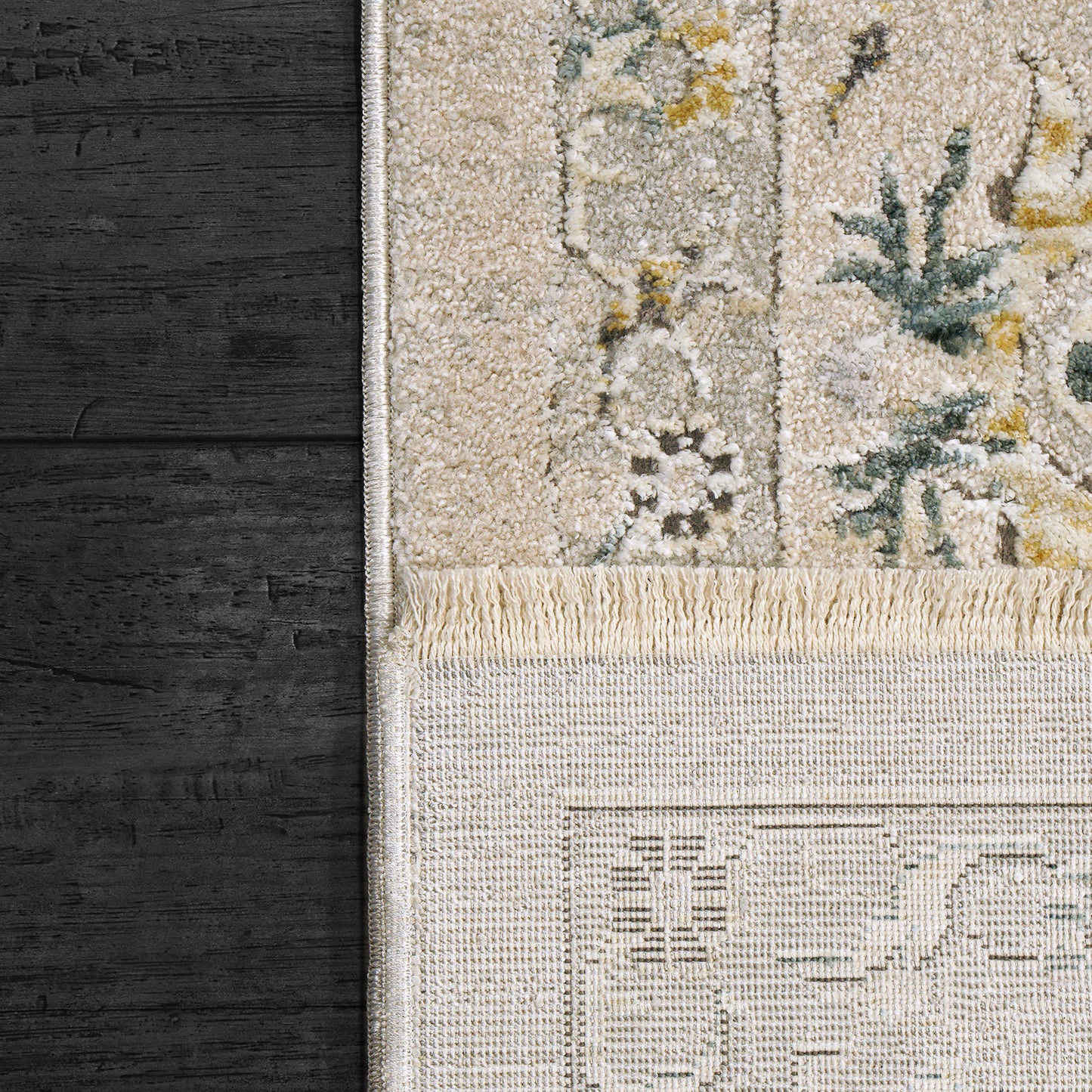 Hudson Traditional Beige/Ivory Oriental High-Low Rug