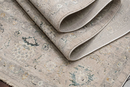 Hudson Traditional Beige/Ivory Oriental High-Low Rug