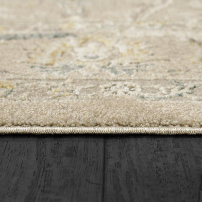 Hudson Traditional Beige/Ivory Oriental High-Low Rug