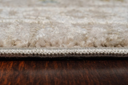 Hudson Traditional Beige/Dark Beige Oriental High-Low Rug