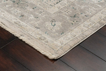 Hudson Traditional Beige/Grey Oriental High-Low Rug
