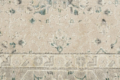 Hudson Traditional Beige/Grey Oriental High-Low Rug