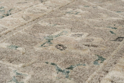 Hudson Traditional Beige/Grey Oriental High-Low Rug