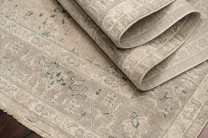 Hudson Traditional Beige/Grey Oriental High-Low Rug