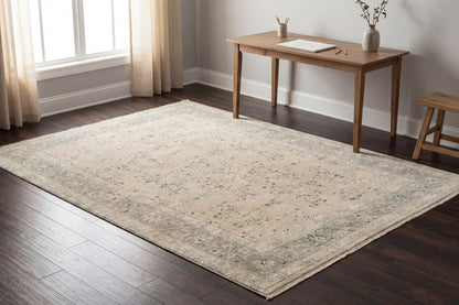 Hudson Traditional Beige/Grey Oriental High-Low Rug