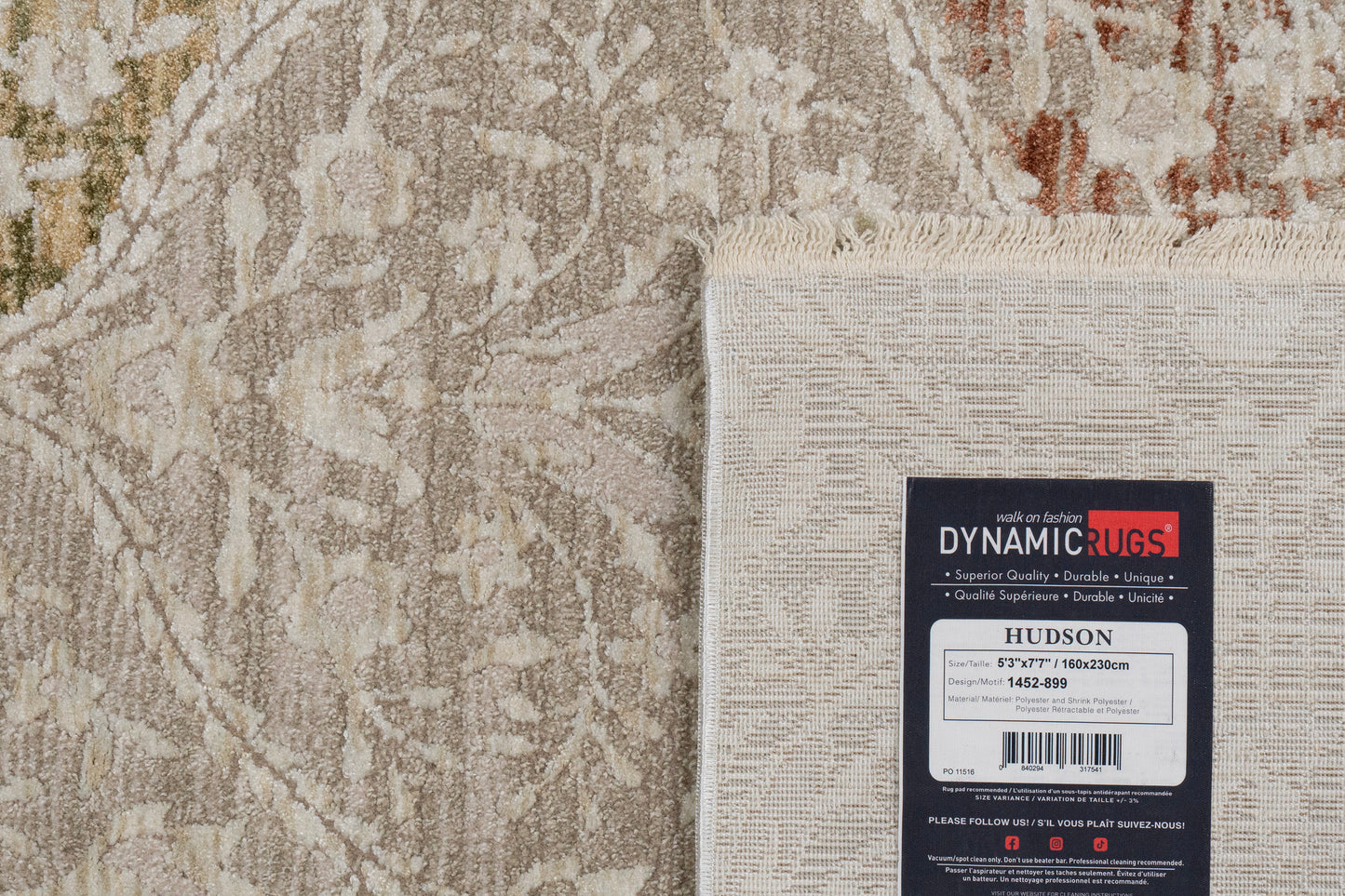 Hudson Transitional Beige/Multi Oriental High-Low Rug