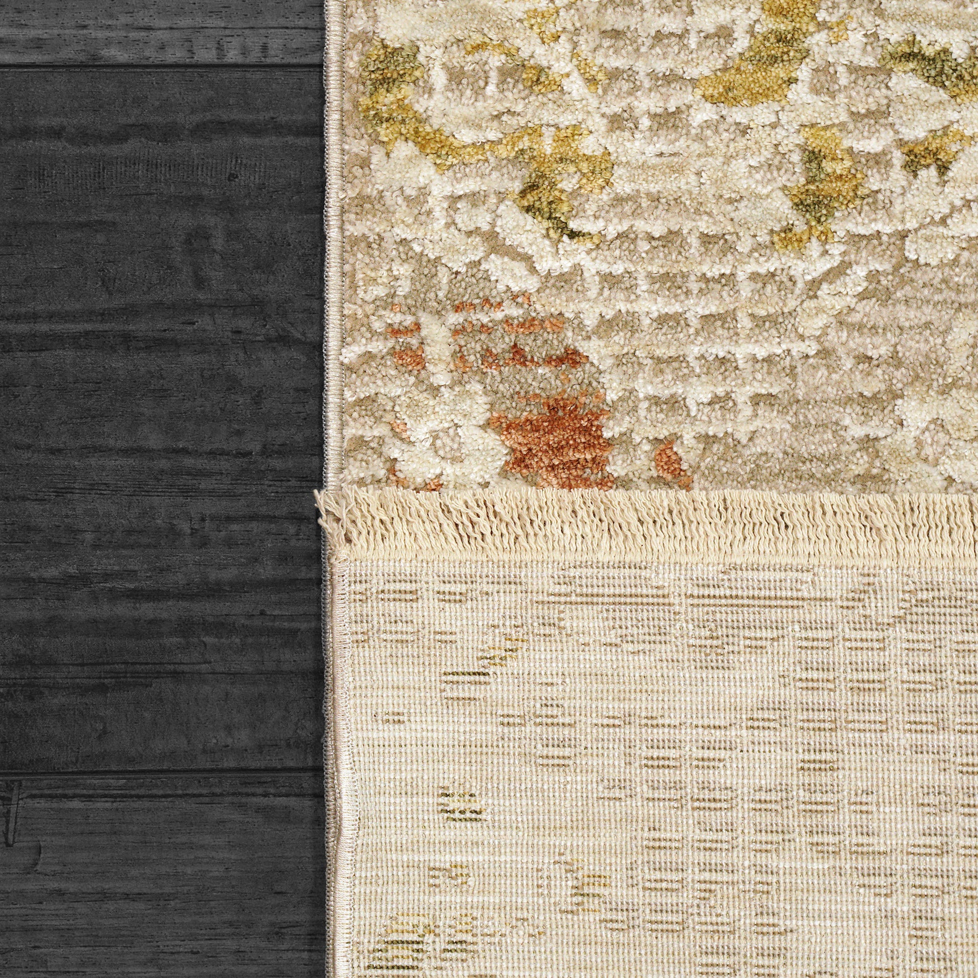Hudson Transitional Beige/Multi Oriental High-Low Rug