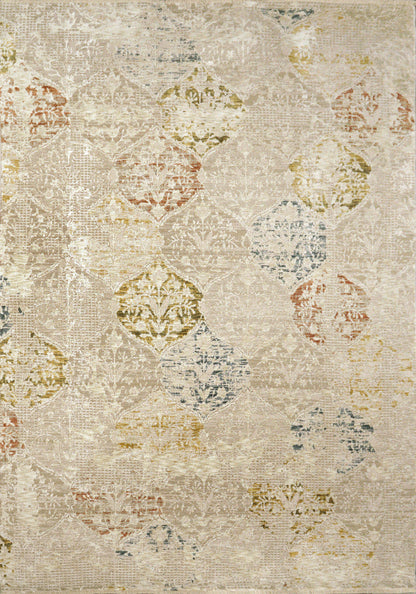 Hudson Transitional Beige/Multi Oriental High-Low Rug