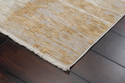 Hudson Modern Gold Abstract High-Low Rug