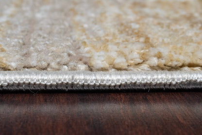 Hudson Modern Gold Abstract High-Low Rug