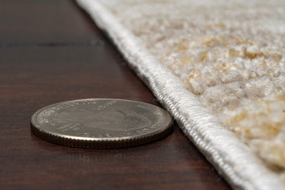 Hudson Modern Gold Abstract High-Low Rug