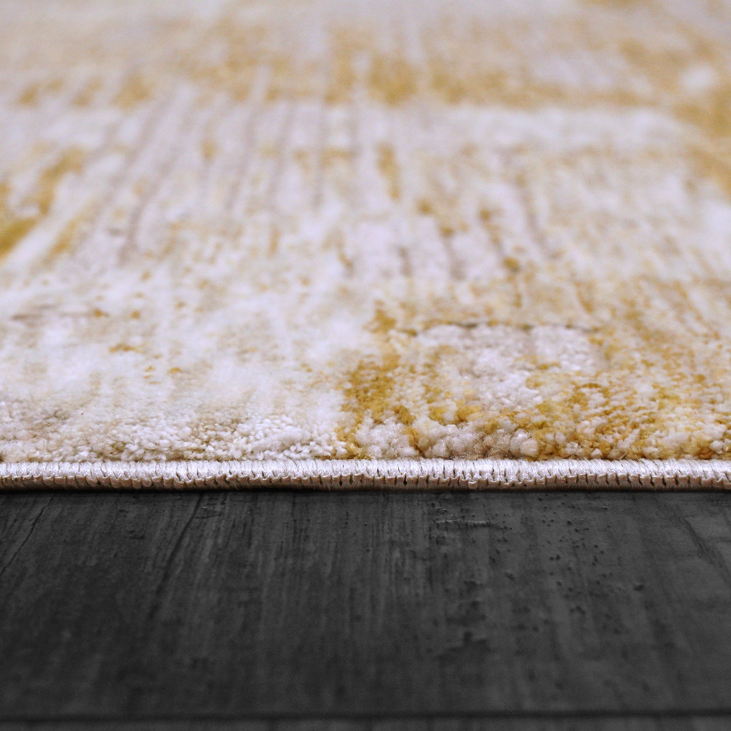 Hudson Modern Gold Abstract High-Low Rug