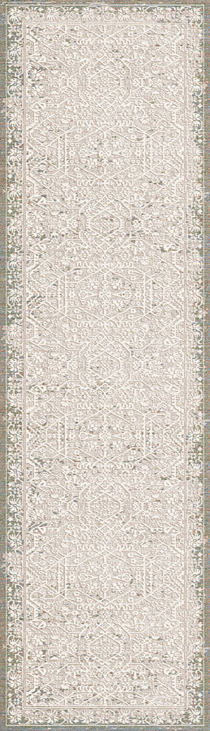 Hudson Transitional Beige/Cream Moroccan High-Low Rug