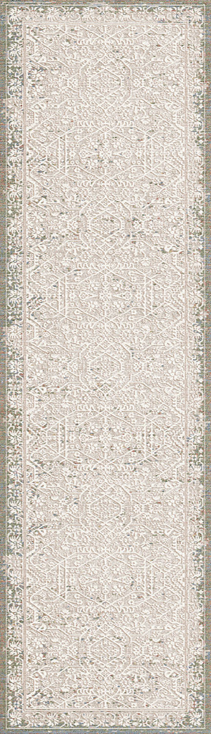Hudson Transitional Beige/Cream Moroccan High-Low Rug