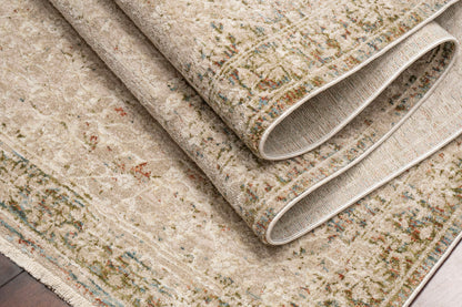 Hudson Transitional Beige/Cream Moroccan High-Low Rug