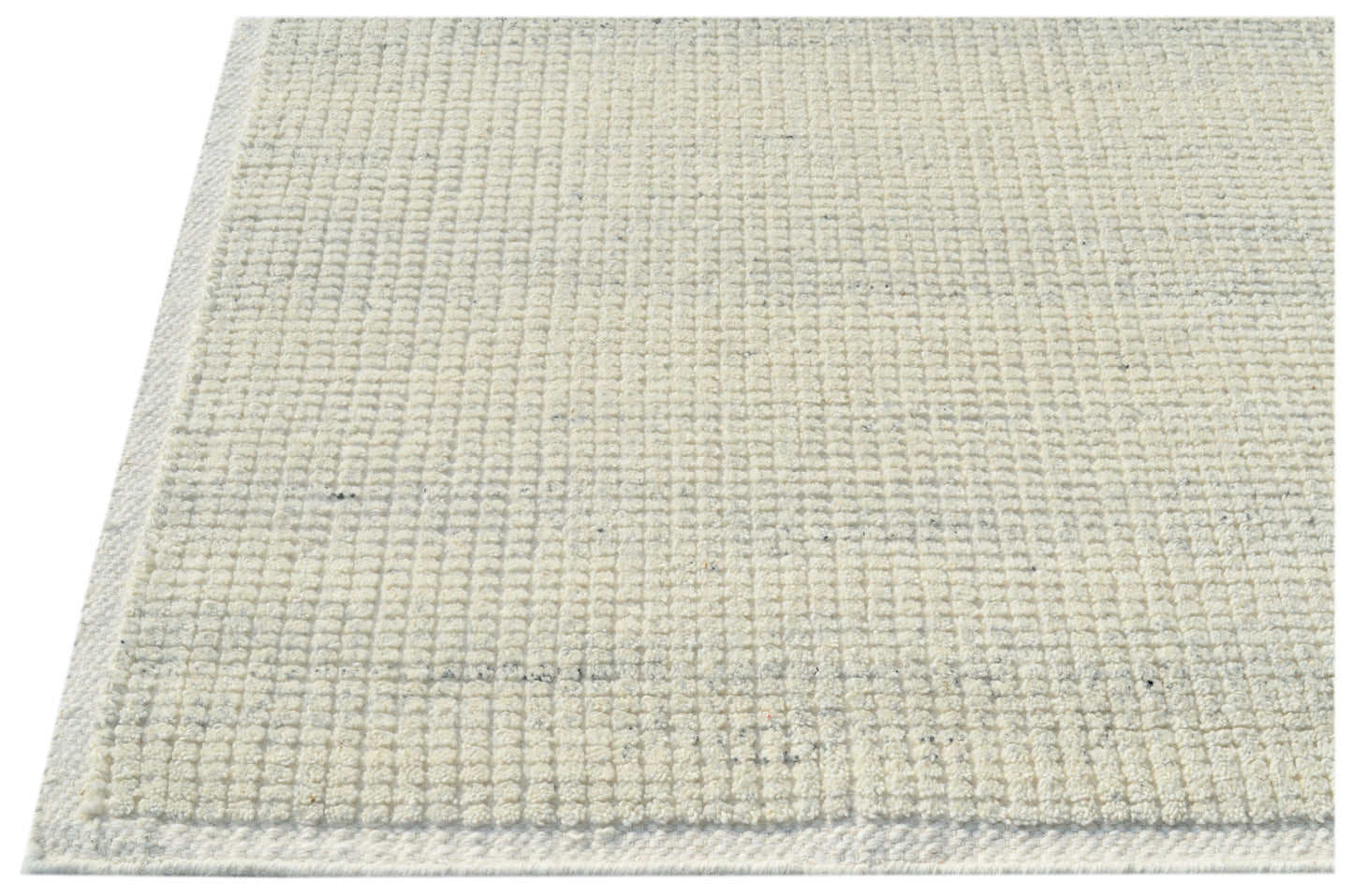 Ivy Modern Ivory/Silver Solid Medium Pile Rug