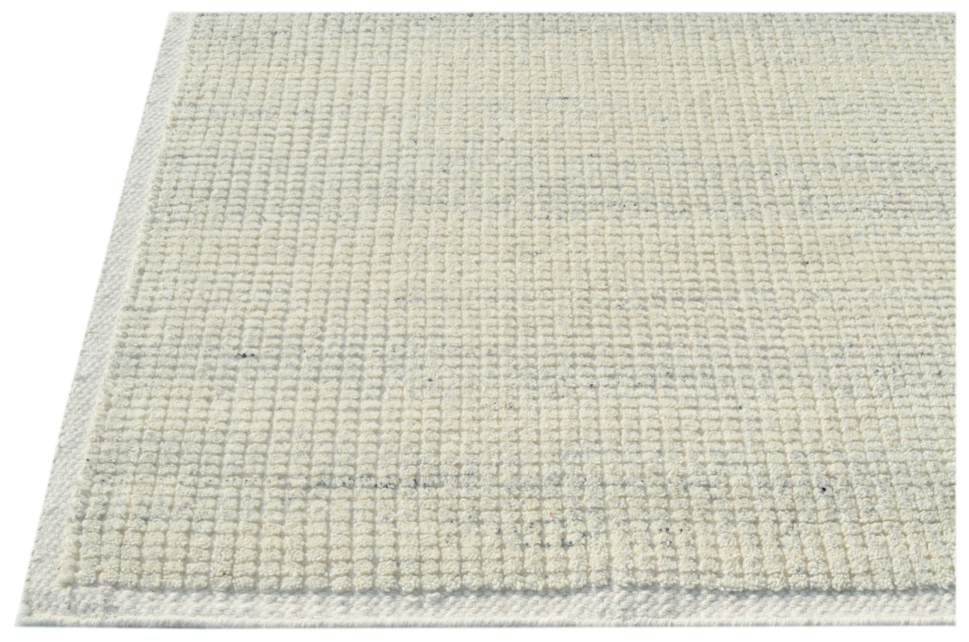 Ivy Modern Ivory/Silver Solid Medium Pile Rug