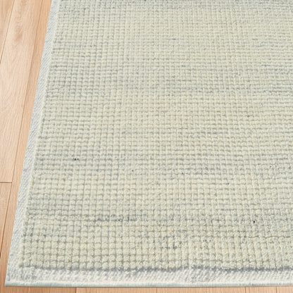 Ivy Modern Ivory/Silver Solid Medium Pile Rug