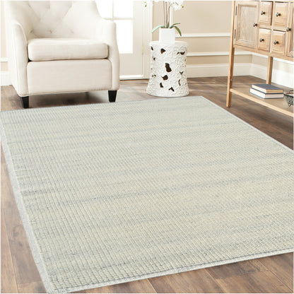 Ivy Modern Ivory/Silver Solid Medium Pile Rug