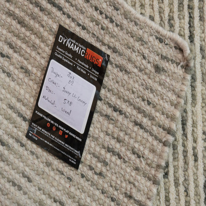 Jax Modern Ivory/Sage Striped Medium Pile Rug