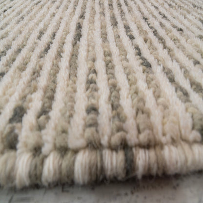 Jax Modern Ivory/Sage Striped Medium Pile Rug