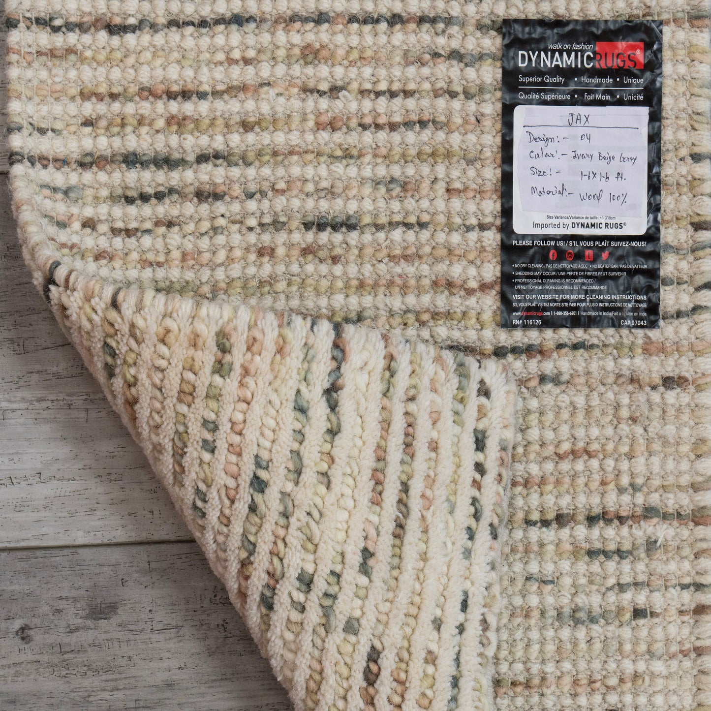 Jax Modern Ivory/Beige/Grey Striped Medium Pile Rug