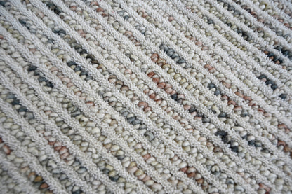 Jax Modern Ivory/Beige/Grey Striped Medium Pile Rug